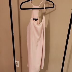 Elegant Pink Halter Dress